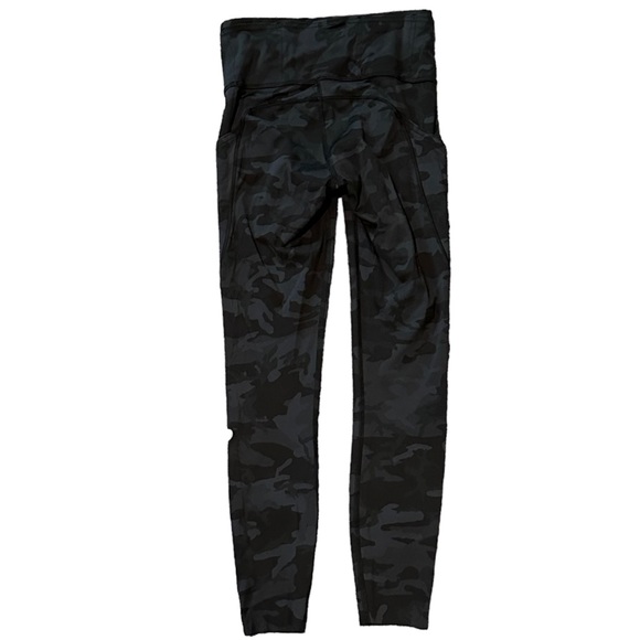 Lululemon Fast & Free High Rise Crop Legging Camo Multi Grey Size 4 Like New - Picture 6 of 10